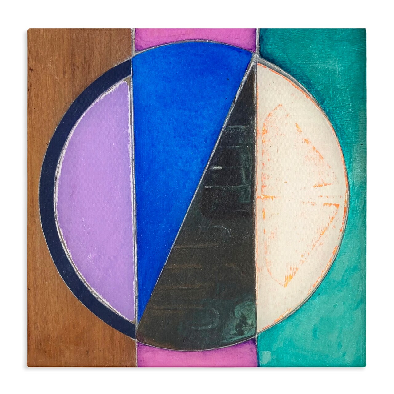 Stupell Industries Split Symmetry Circle Canvas, design by Matthew Finger